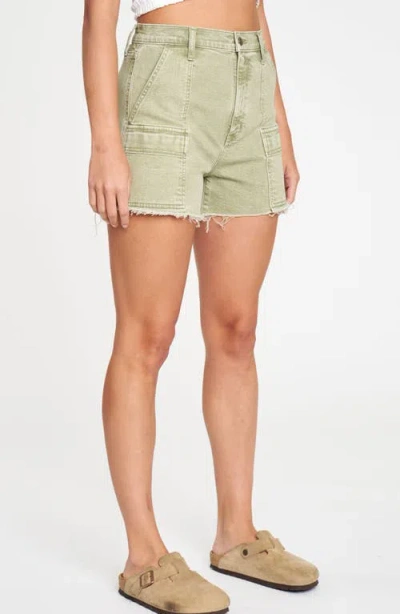 DAZE DAZE KNOCKOUT HIGH WAIST CARGO DENIM CUTOFF SHORTS 