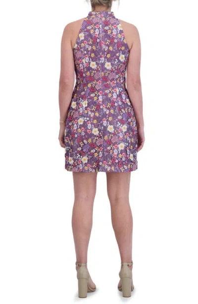 Eliza J Floral Fit & Flare Dress In Lavender