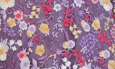 Eliza J Floral Fit & Flare Dress In Lavender