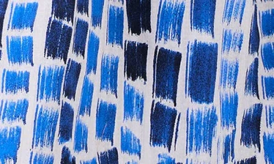 Nic + Zoe Brushstroke Blues Cotton Sundress In Blue Multi