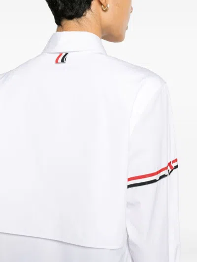 Shop Thom Browne Poplin Dress In White