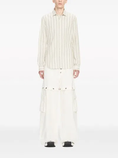 Off-white Convertible Logo-embroidered Cargo Jeans In White
