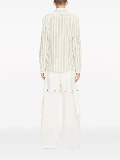 Off-white Convertible Logo-embroidered Cargo Jeans In White