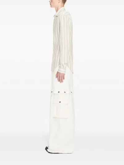 Off-white Convertible Logo-embroidered Cargo Jeans In White