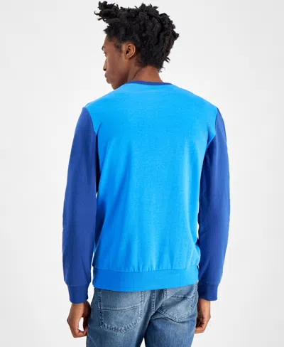 Hybrid Men's Lilo & Stitch Experiment 626 Regular-fit Printed Fleece Sweatshirt In Blue
