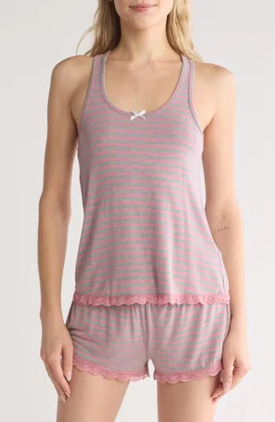 Honeydew Intimates 2pc All American Pajama Short Set In Lotus Stripe
