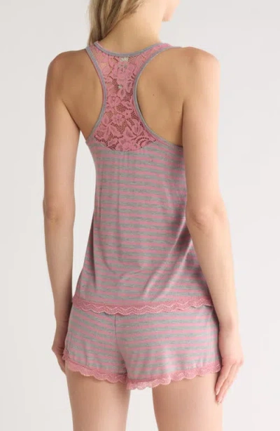 Honeydew Intimates 2pc All American Pajama Short Set In Lotus Stripe