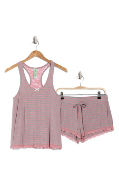 Honeydew Intimates 2pc All American Pajama Short Set In Lotus Stripe