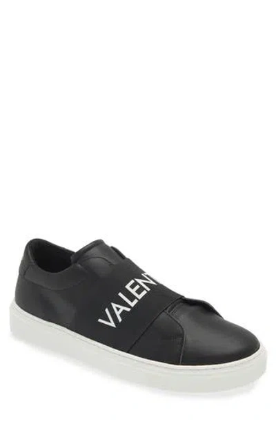 Valentino By Mario Valentino Zeus Slip-on Sneaker In Black White