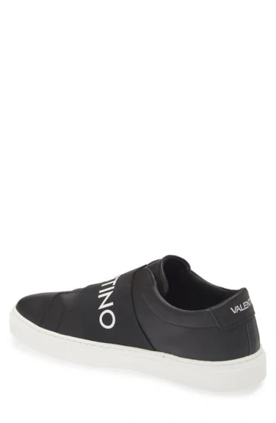 Valentino By Mario Valentino Zeus Slip-on Sneaker In Black White