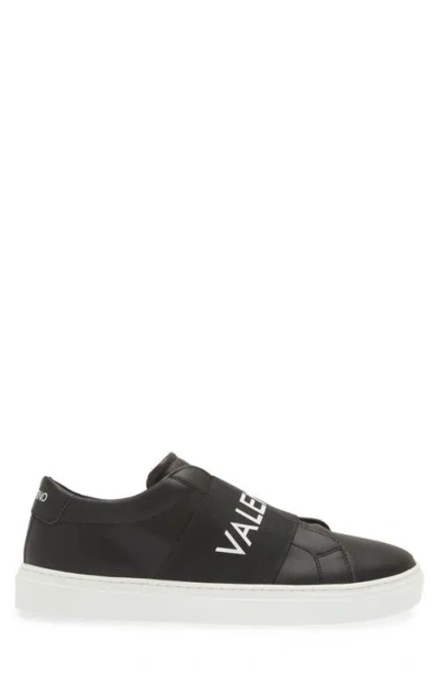 Valentino By Mario Valentino Zeus Slip-on Sneaker In Black White