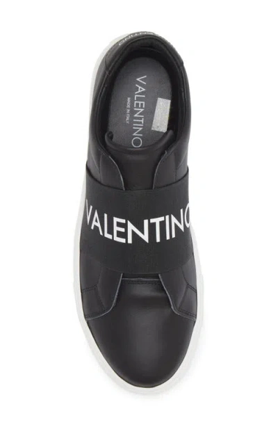 Valentino By Mario Valentino Zeus Slip-on Sneaker In Black White