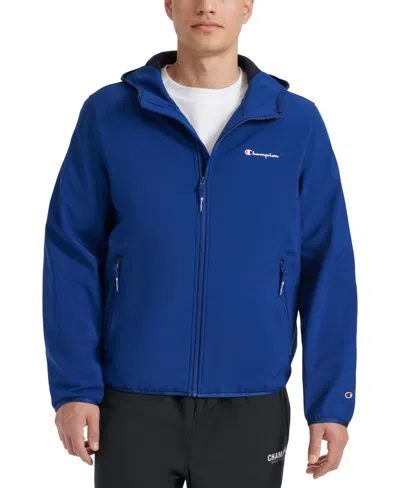 Champion Men's Lightweight Sport Shell Hooded Jacket In Blue