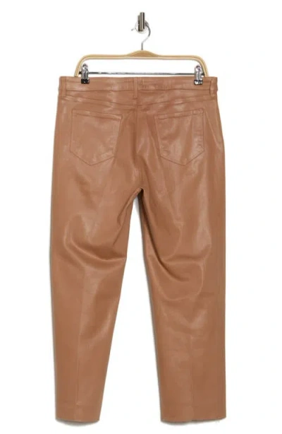 L Agence L'agence Wanda Raw Hem Crop Jeans In Macaroon Coated
