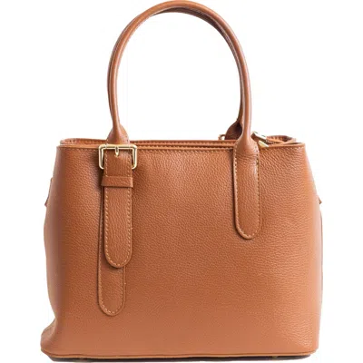 Persaman New York Leather Tote Bag In Brown