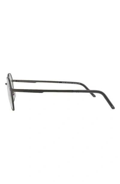 Maui Jim Round-frame Stainless Steel Optical Frames In Gunmetal Transparent