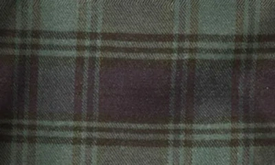 Sleephero Short Sleeve Plaid Flannel Pajama Set In Green Navy Plaid