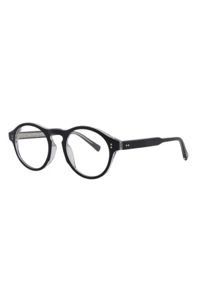 Maui Jim 49mm Round Optical Glasses In Navy Transparent