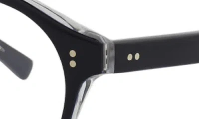Maui Jim 49mm Round Optical Glasses In Navy Transparent
