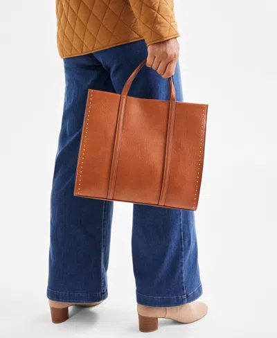 Style & Co Boxy Medium Tote, Created For Macy's In Mtl Chocol
