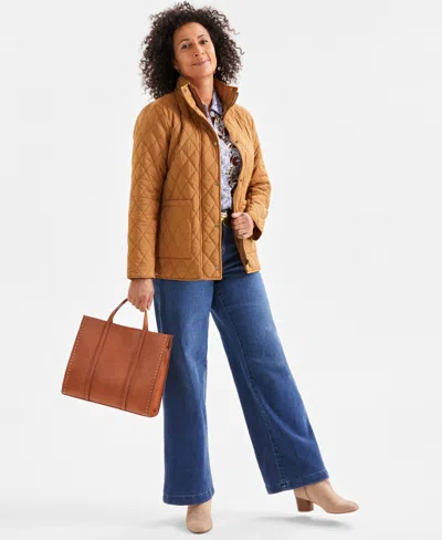Style & Co Boxy Medium Tote, Created For Macy's In Mtl Chocol