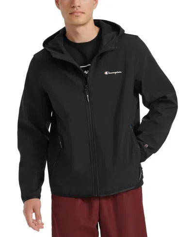 Champion Men's Lightweight Sport Shell Hooded Jacket In Black