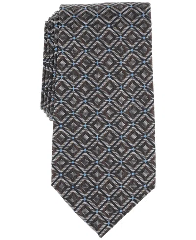 Perry Ellis Men's Williams Classic Geo Tie In Taupe