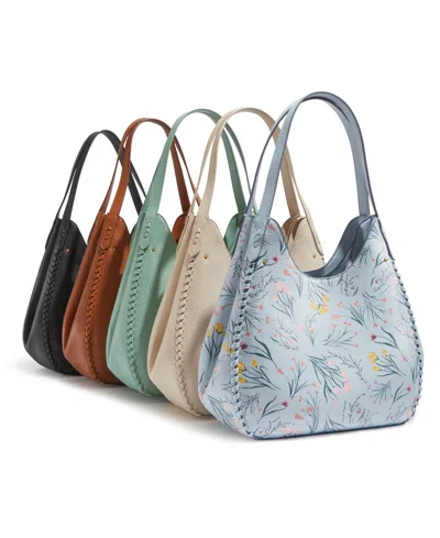 Style & Co Whip-stitch Soft 4-poster Tote, Created For Macy's In Mtl Chocol