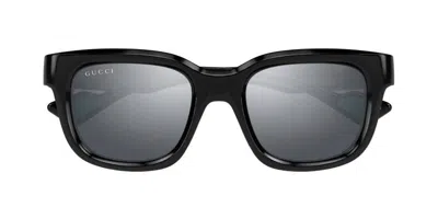 Shop Gucci Eyewear Square Frame Sunglasses In Black