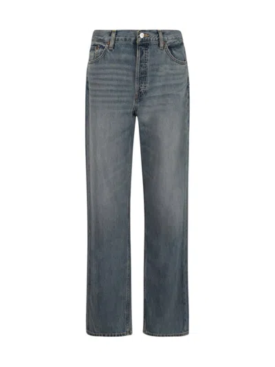 Shop Re/done Straight Leg Jeans In Blue