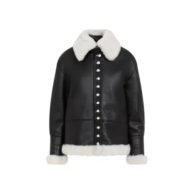 Shop Loewe Buttoned Relaxed Fit Jacket In Black