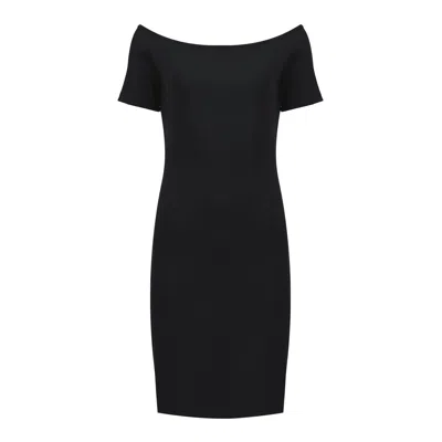 CONQUISTA WOMEN'S OFF-SHOULDER RIBBED DRESS - BLACK, ONE SIZE 