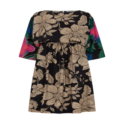 Lily And Lionel Women's Black Celeste Midi Dress In Multi In Black