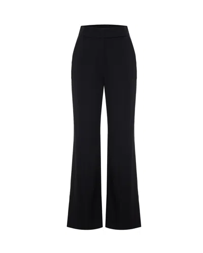 Theo The Label Women's Gaia High-waist Wideleg Pant - Black In Black