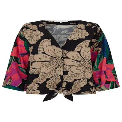 LILY AND LIONEL WOMEN'S BLACK CELESTE BLOUSE IN MULTI 