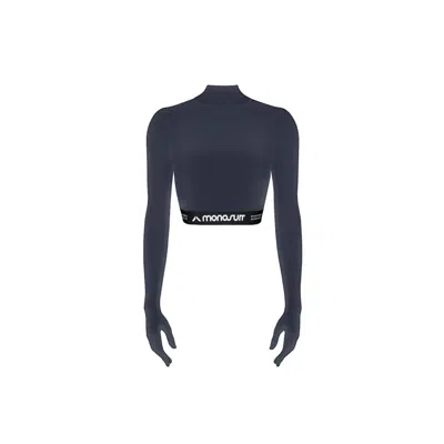 Monosuit Women's Croptop Long Sleeves Black In Black