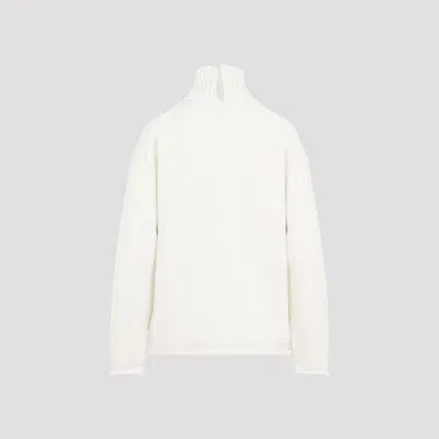 Bottega Veneta Off White Highneck Sweater In White