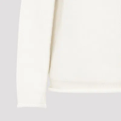 Bottega Veneta Off White Highneck Sweater In White