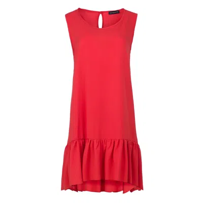 CONQUISTA WOMEN'S YELLOW / ORANGE ORANGE FRILL DETAIL DRESS 