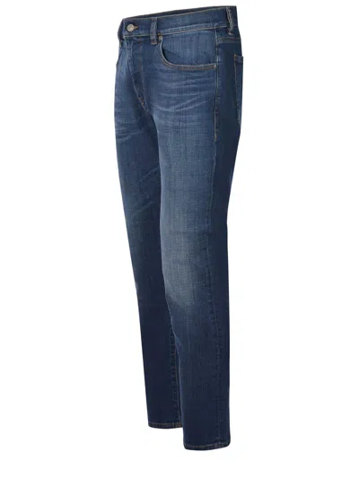 Diesel Logo Patch Denim Jeans In Denim Azzurro