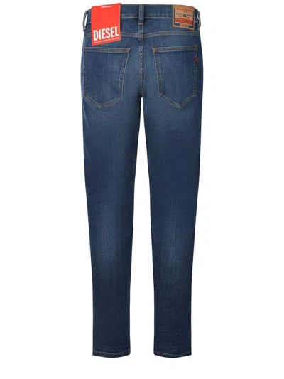 Diesel Logo Patch Denim Jeans In Denim Azzurro