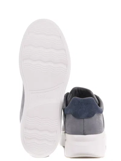 Hogan Man Sneakers Light Grey Size 9 Soft Leather In Grey