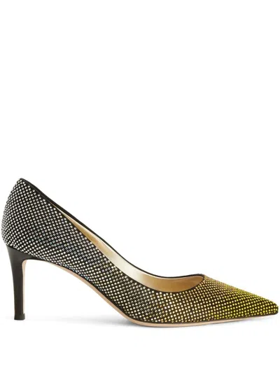 Giuseppe Zanotti Celie 70mm Crystal Pumps In 黑色