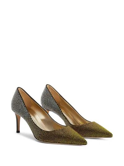 Giuseppe Zanotti Celie 70mm Crystal Pumps In 黑色