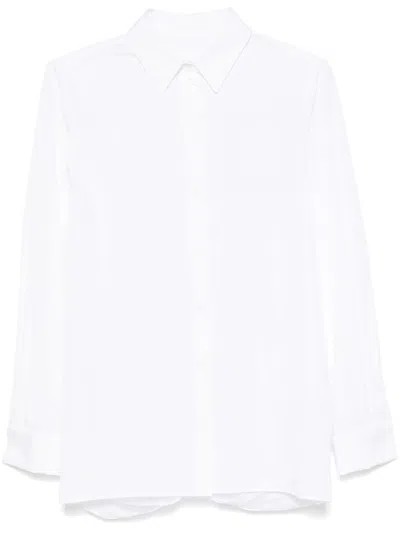 Givenchy Oversized Shirt In Poplin With Open Back In 白色