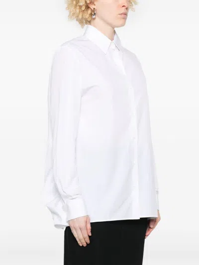 Givenchy Oversized Shirt In Poplin With Open Back In 白色