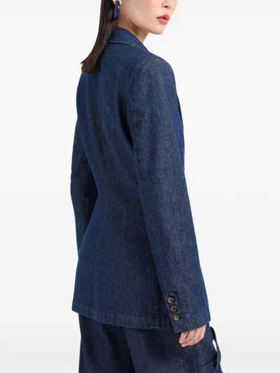 Emporio Armani Denim Blazer In 蓝色