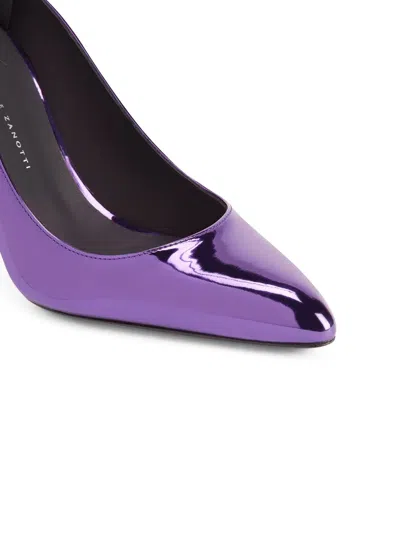 Giuseppe Zanotti Jakye 105mm Metallic Pumps In 紫色