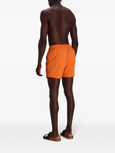 Shop Hugo Boss Octopus Swim Shorts In 橘色