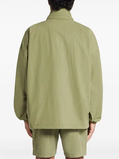 Lacoste Men's Water-repellent Removable Hood Windbreaker - 60 - Xl/2xl In 绿色